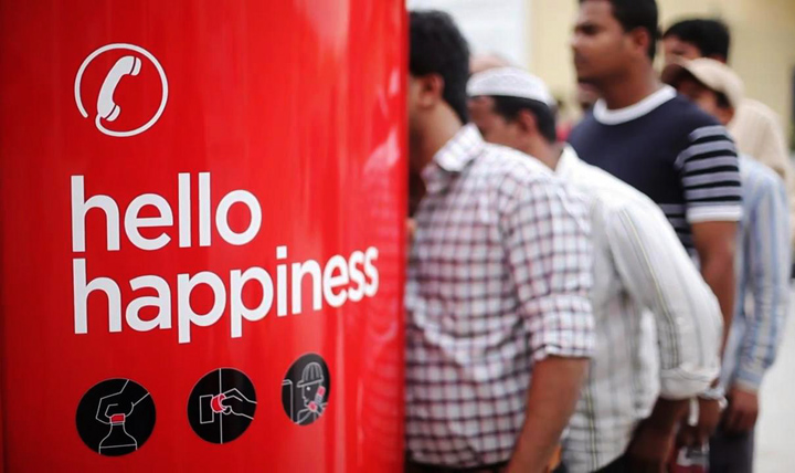 Hello Happiness Phone Booth Coco cola