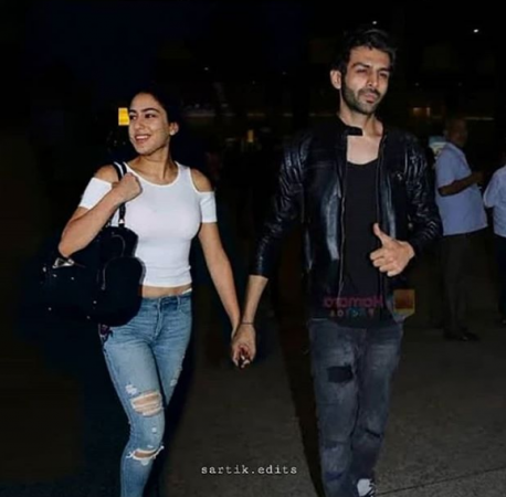 Kartik Aaryan with Sara Ali Khan